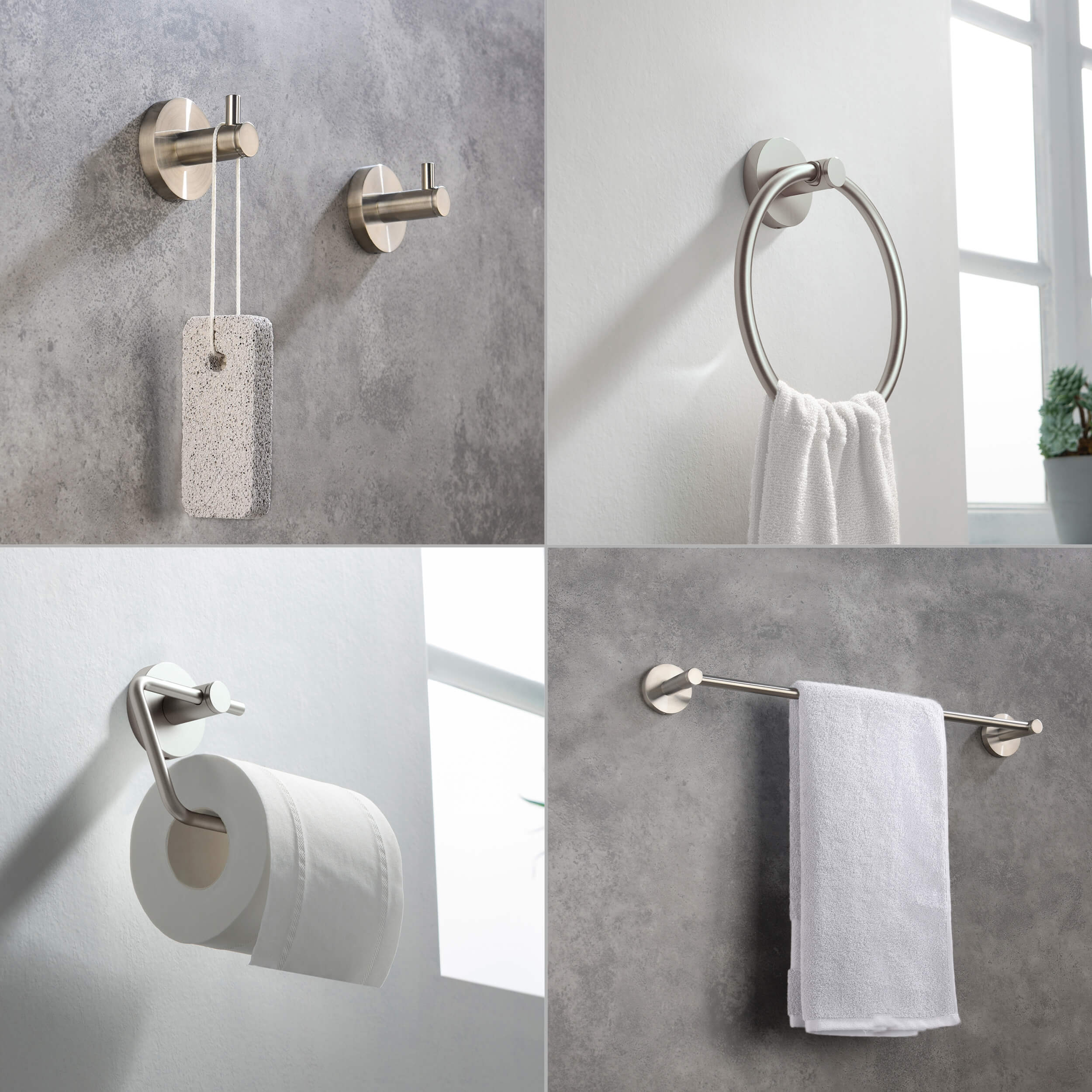 Halo 5-Piece Bathroom Hardware Set - C-CBA14-5-4  - Shop at Home Craft Studio - 14