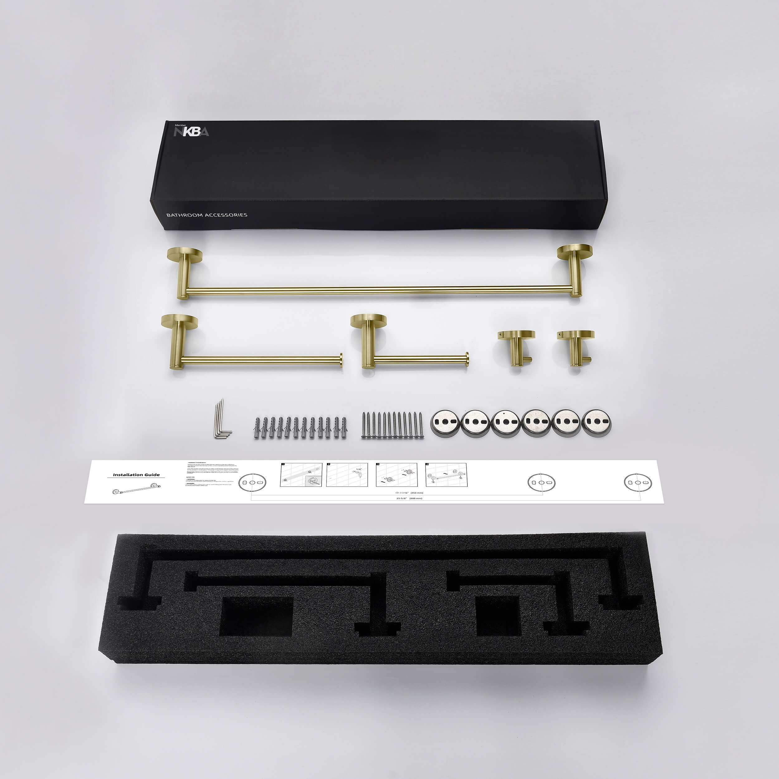 Halo 5-Piece Bathroom Hardware Set - C-CBA14-5  - Shop at Home Craft Studio - 6