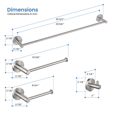 Halo 5-Piece Bathroom Hardware Set - C-CBA14-5  - Shop at Home Craft Studio - 11