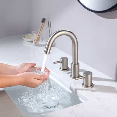 Halo 8" Widespread Bathroom Sink Faucet with Drain Assembly - CBF-1016  - Shop at Home Craft Studio - 9