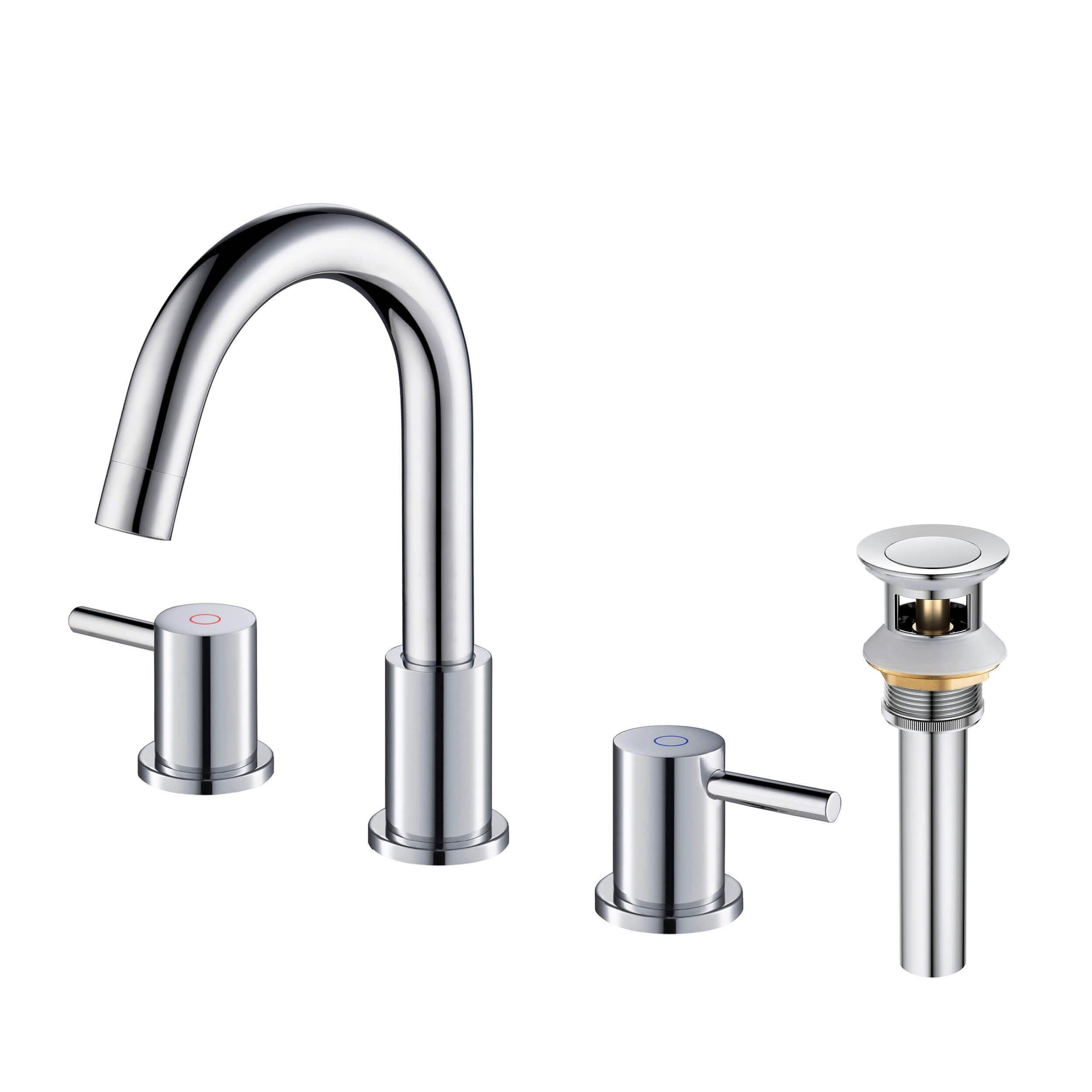 Halo 8" Widespread Bathroom Sink Faucet with Drain Assembly - CBF-1016  - Shop at Home Craft Studio - 11