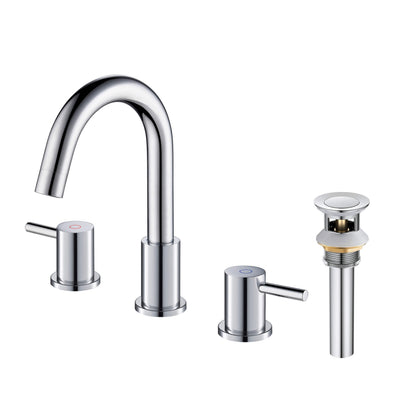 Halo 8" Widespread Bathroom Sink Faucet with Drain Assembly - CBF-1016  - Shop at Home Craft Studio - 11