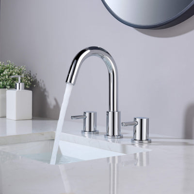 Halo 8" Widespread Bathroom Sink Faucet with Drain Assembly - CBF-1016  - Shop at Home Craft Studio - 12