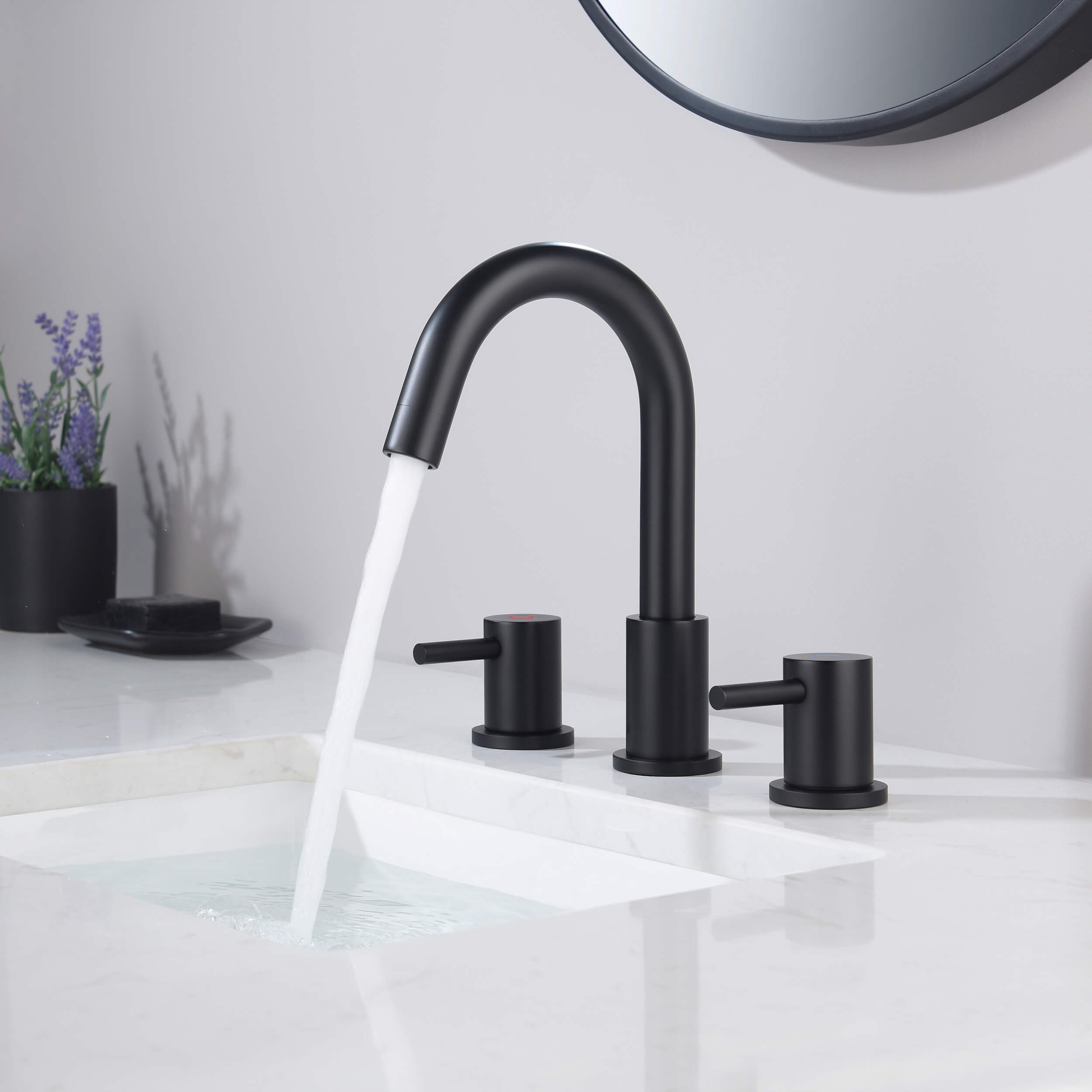 Halo 8" Widespread Bathroom Sink Faucet with Drain Assembly - CBF-1016  - Shop at Home Craft Studio - 17