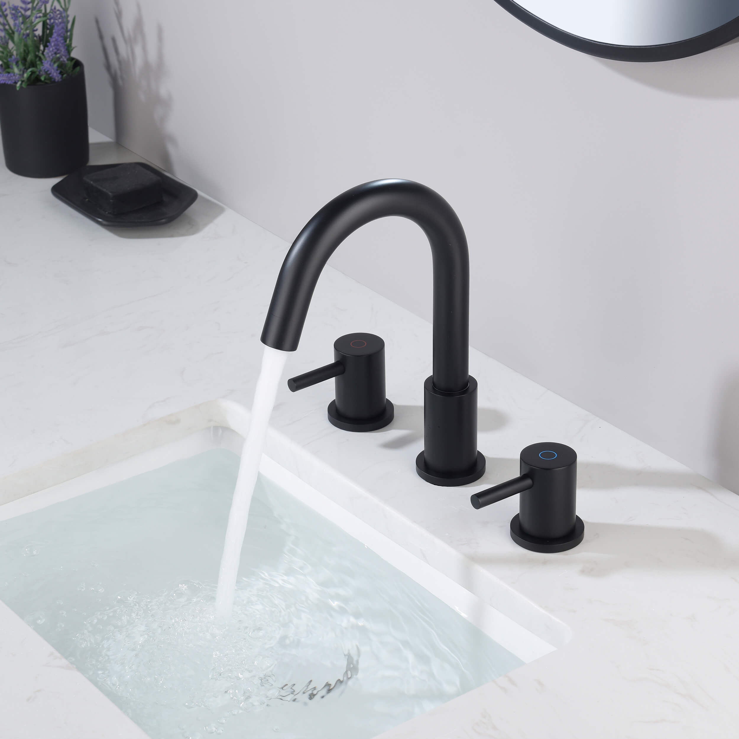 Halo 8" Widespread Bathroom Sink Faucet with Drain Assembly - CBF-1016  - Shop at Home Craft Studio - 18