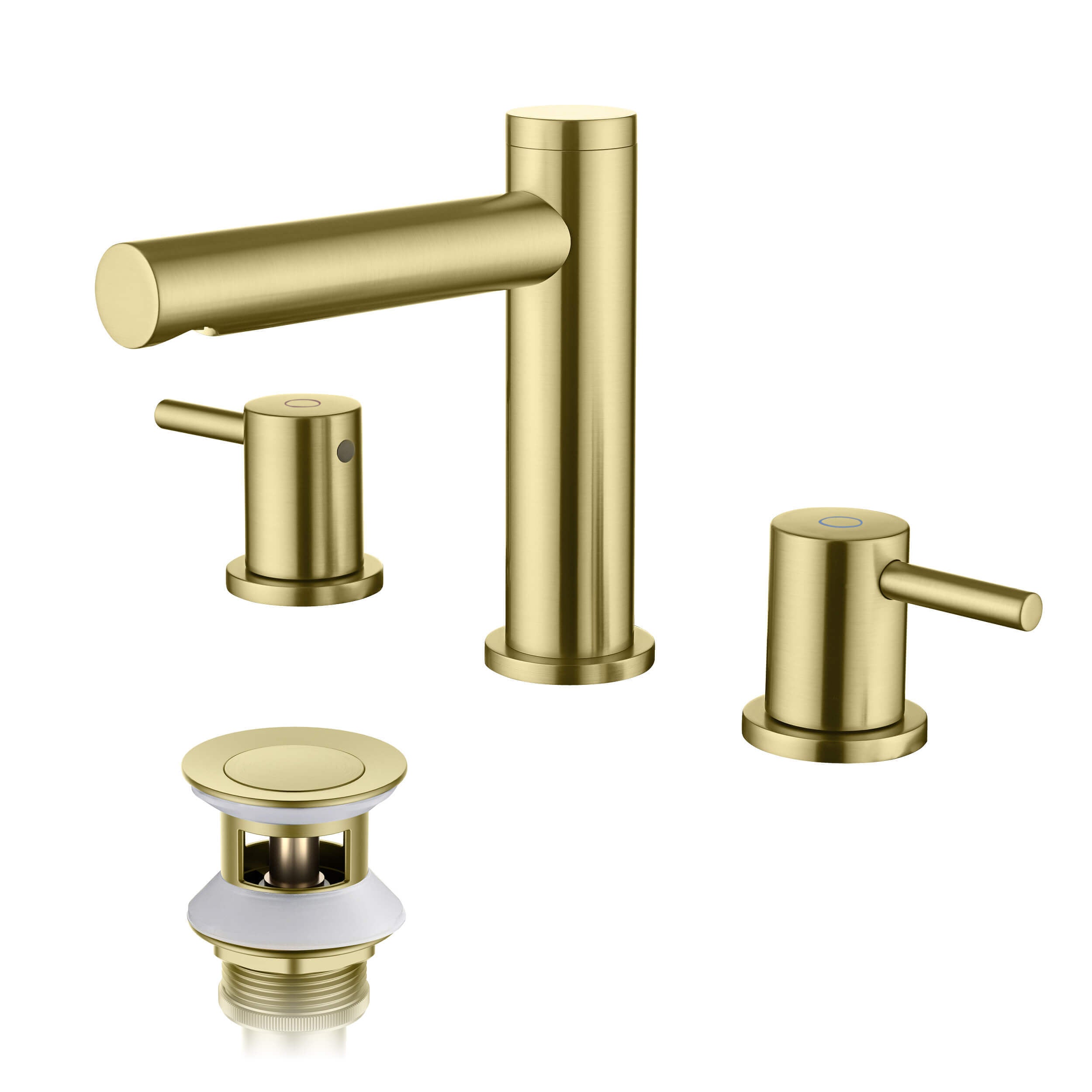 Halo 8" Widespread Bathroom Sink Faucet with Drain Assembly - CBF-1025BG  - Shop at Home Craft Studio - 1