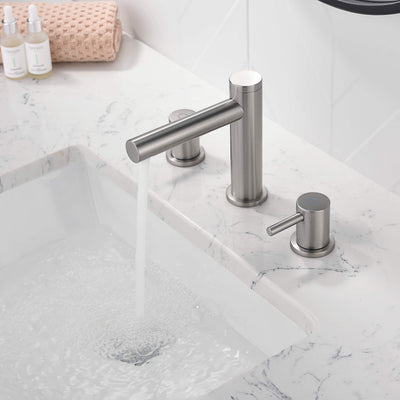 Halo 8" Widespread Bathroom Sink Faucet with Drain Assembly - CBF-1025BG  - Shop at Home Craft Studio - 10