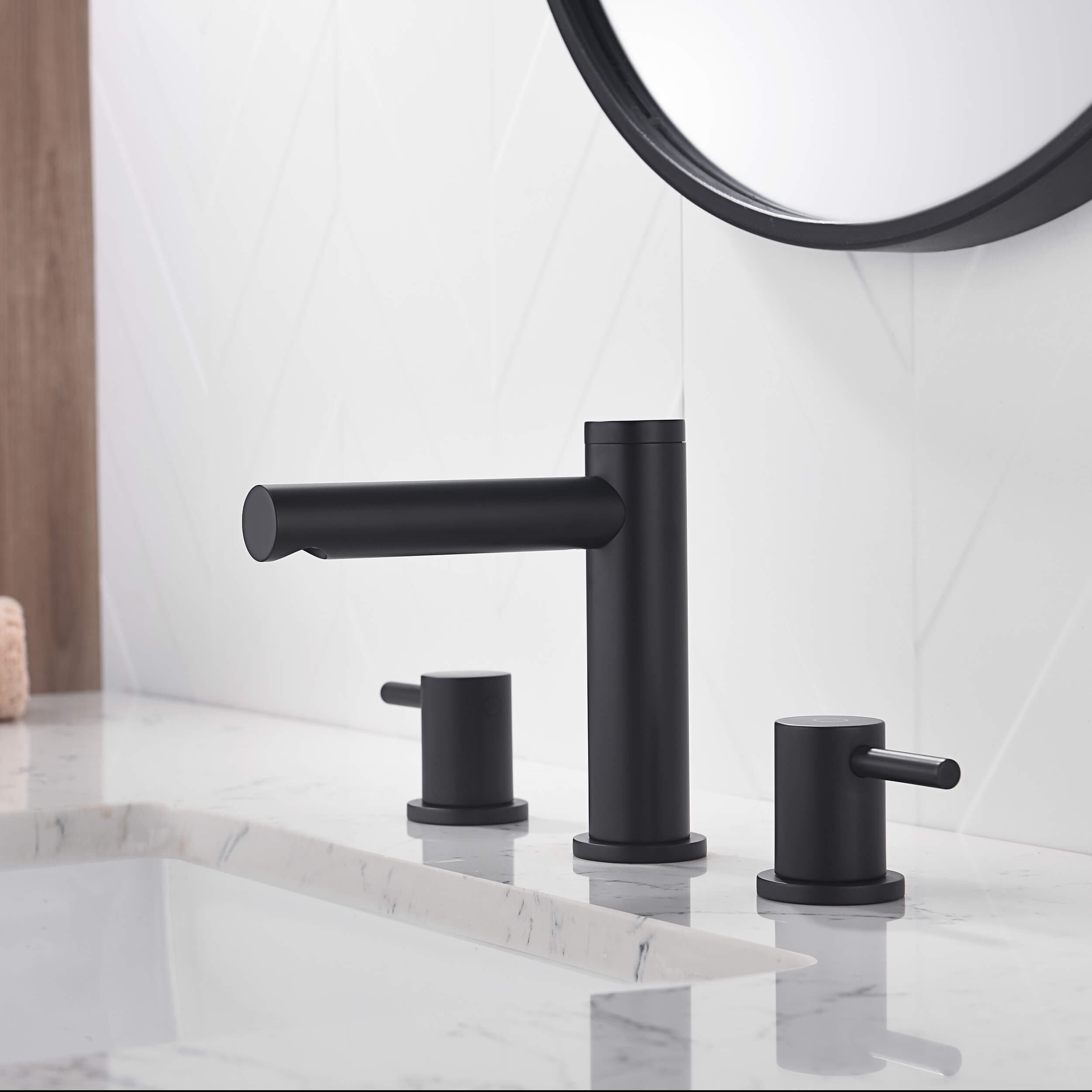 Halo 8" Widespread Bathroom Sink Faucet with Drain Assembly - CBF-1025BG  - Shop at Home Craft Studio - 24
