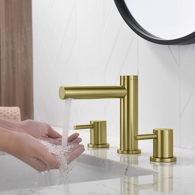 Halo 8" Widespread Bathroom Sink Faucet with Drain Assembly - CBF-1025BN  - Shop at Home Craft Studio - 11
