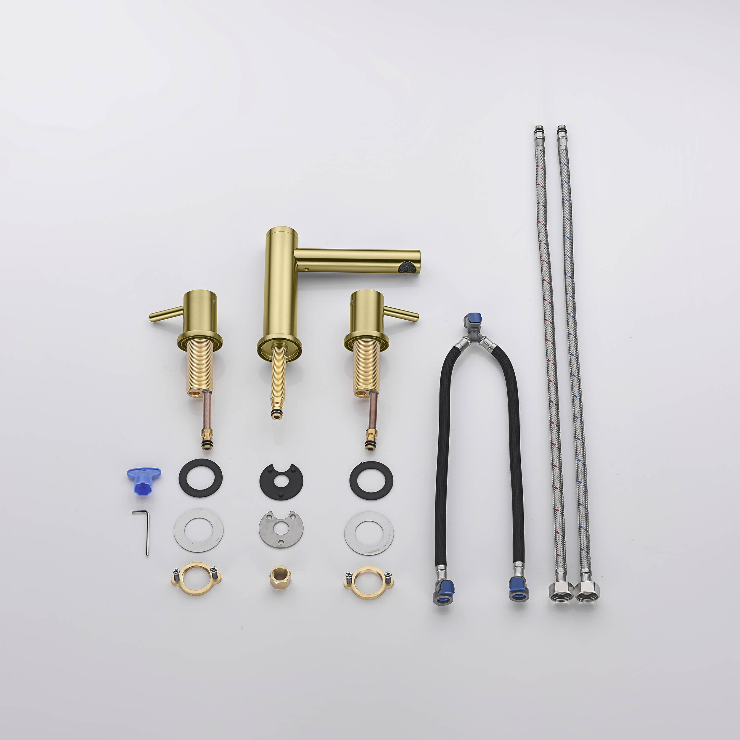 Halo 8" Widespread Bathroom Sink Faucet with Drain Assembly - CBF-1025BN  - Shop at Home Craft Studio - 12