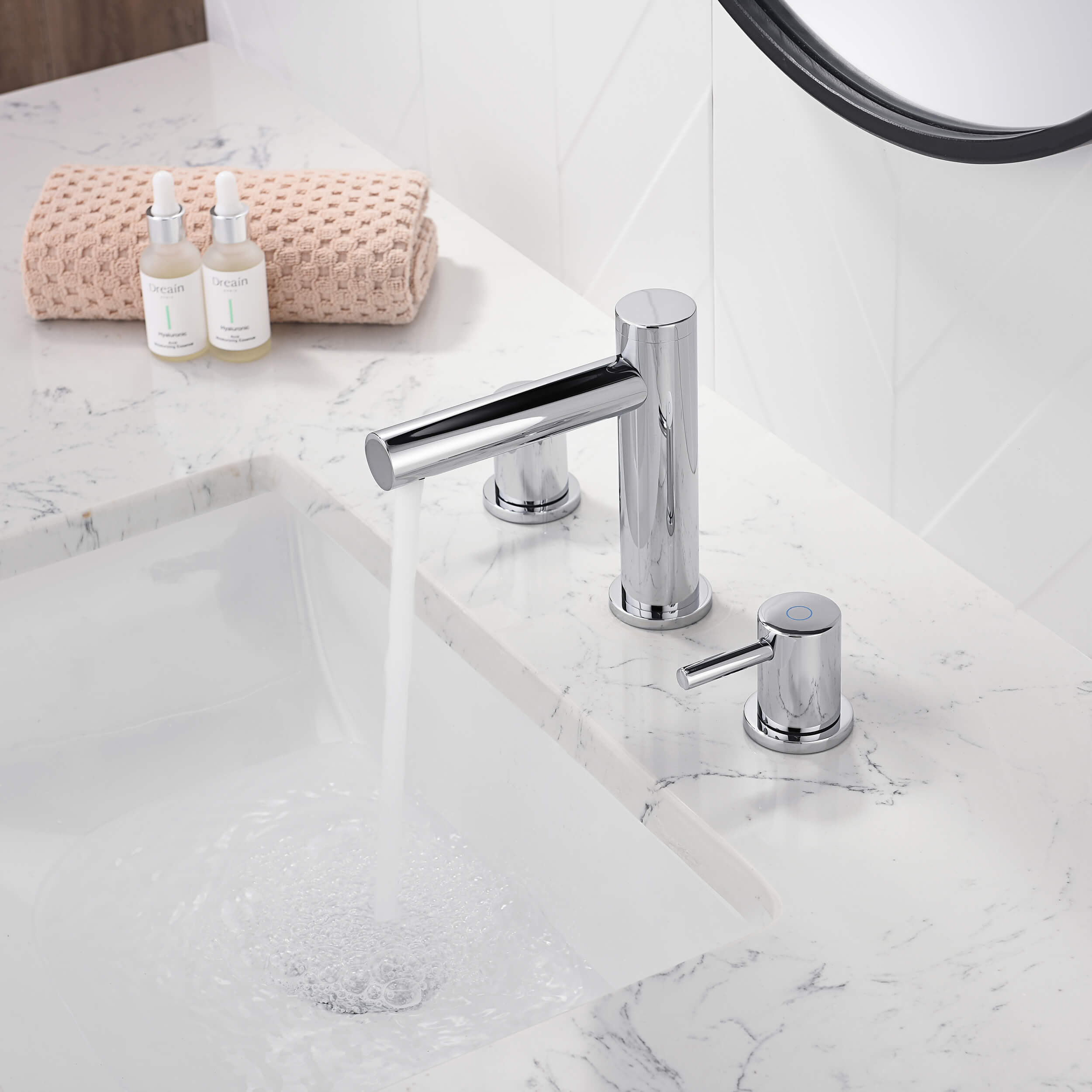 Halo 8" Widespread Bathroom Sink Faucet with Drain Assembly - CBF-1025BN  - Shop at Home Craft Studio - 18