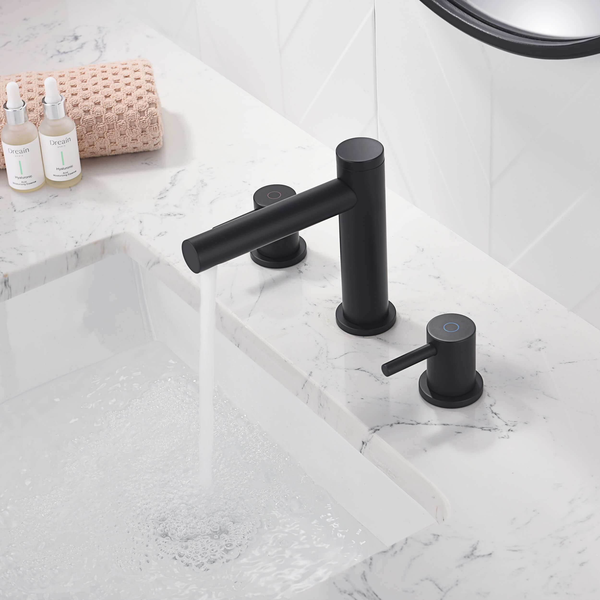Halo 8" Widespread Bathroom Sink Faucet with Drain Assembly - CBF-1025MB  - Shop at Home Craft Studio - 4