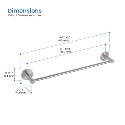 Halo Bathroom 18" Towel Bar - CBA-1407  - Shop at Home Craft Studio - 13