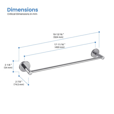 Halo Bathroom 18" Towel Bar - CBA-1407  - Shop at Home Craft Studio - 20