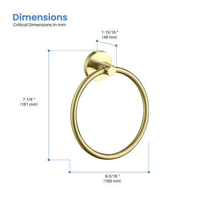 Halo Bathroom Towel Ring - CBA-1406  - Shop at Home Craft Studio - 9