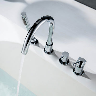 Halo Deck Mounted Roman Bathtub Faucet with Hand Shower - CTF-3101  - Shop at Home Craft Studio - 25
