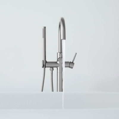Halo Floor Mount Tub Filler With Hand Shower - CTF-3001  - Shop at Home Craft Studio - 10