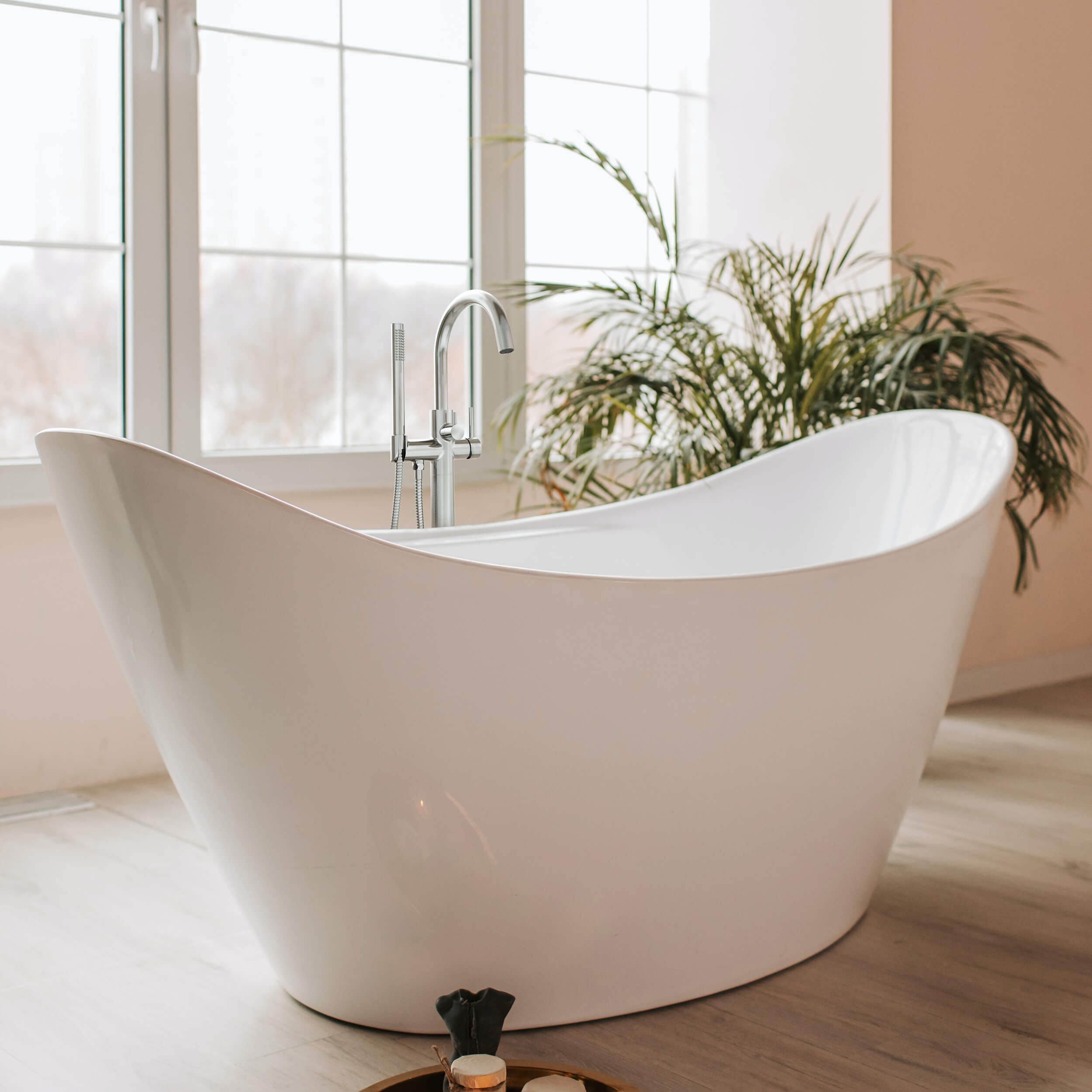 Halo Floor Mount Tub Filler With Hand Shower - CTF-3001  - Shop at Home Craft Studio - 16