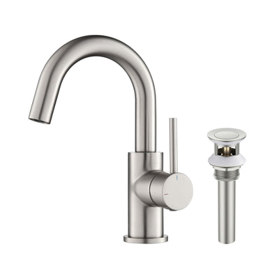 Halo High-Arc Single Handle Bathroom Vanity Sink Faucet with Pop Up Drain - CBF-1021  - Shop at Home Craft Studio - 5