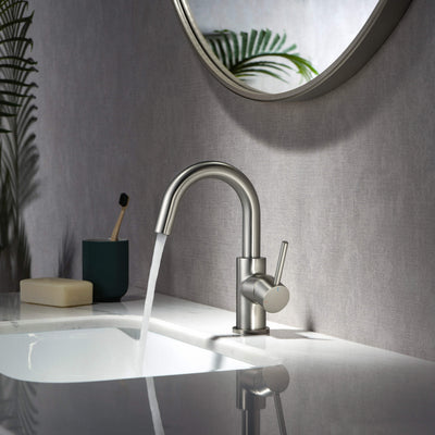 Halo High-Arc Single Handle Bathroom Vanity Sink Faucet with Pop Up Drain - CBF-1021  - Shop at Home Craft Studio - 6