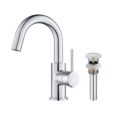 Halo High-Arc Single Handle Bathroom Vanity Sink Faucet with Pop Up Drain - CBF-1021  - Shop at Home Craft Studio - 9