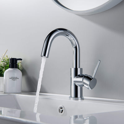 Halo High-Arc Single Handle Bathroom Vanity Sink Faucet with Pop Up Drain - CBF-1021  - Shop at Home Craft Studio - 12