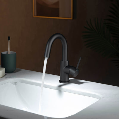 Halo High-Arc Single Handle Bathroom Vanity Sink Faucet with Pop Up Drain - CBF-1021  - Shop at Home Craft Studio - 17
