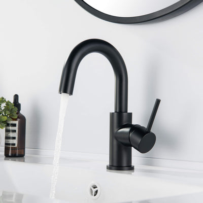 Halo High-Arc Single Handle Bathroom Vanity Sink Faucet with Pop Up Drain - CBF-1021  - Shop at Home Craft Studio - 18