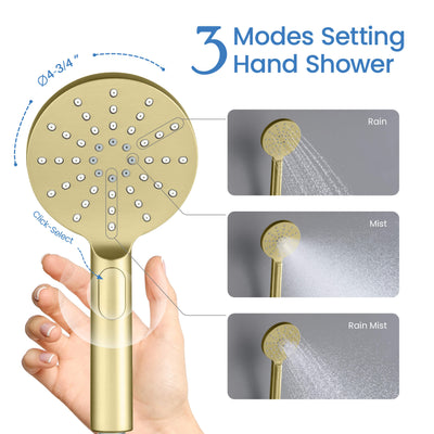 Halo Premium ABS 3 Mode Handheld Shower Head - HS100  - Shop at Home Craft Studio - 8
