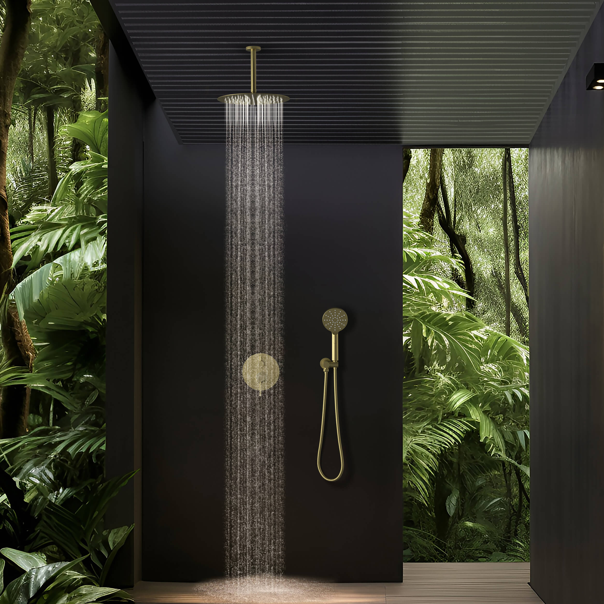 Halo Pressure Balanced 2-Function Ceiling Mount Shower System with Rough-in Valve - CSF-4008  - Shop at Home Craft Studio - 6