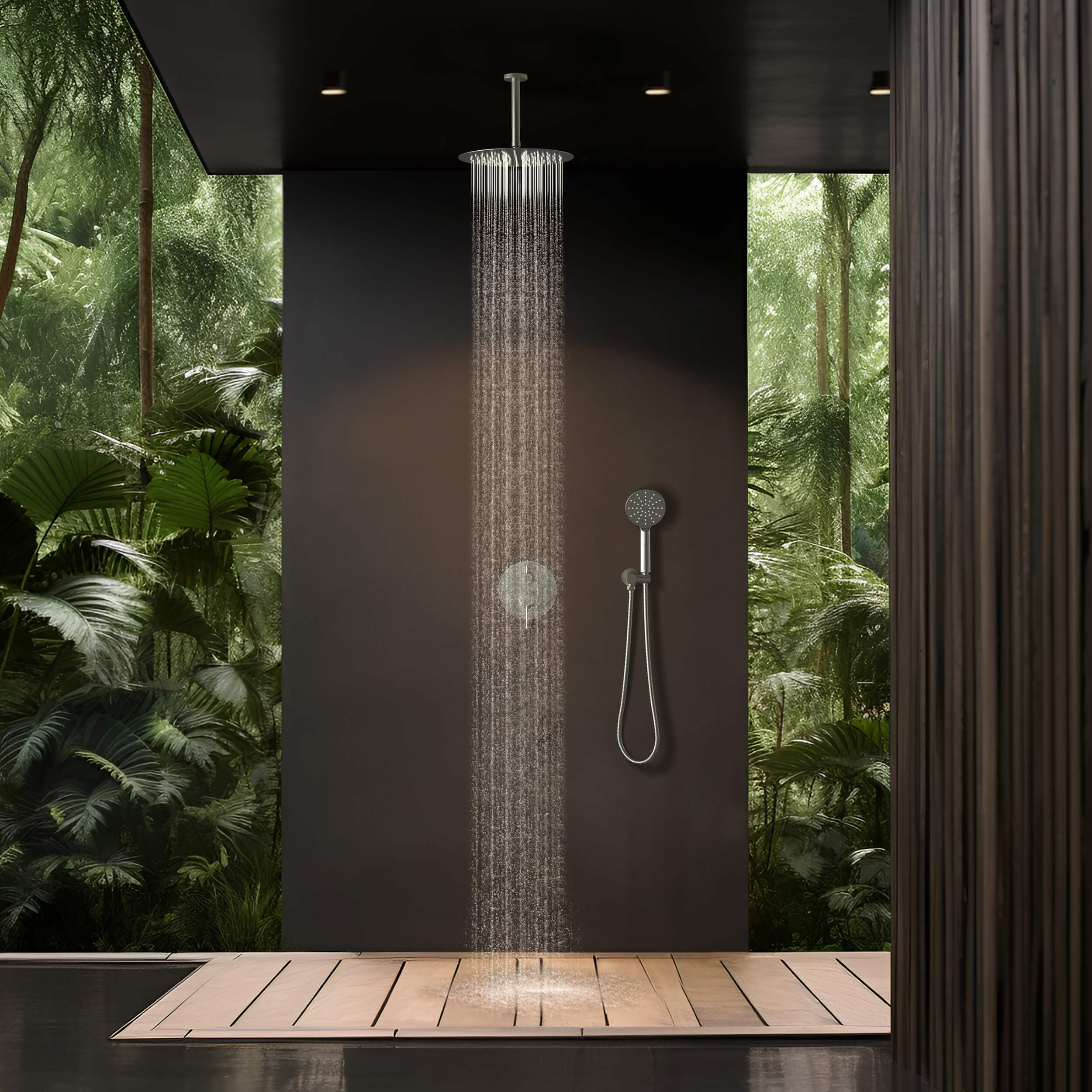 Halo Pressure Balanced 2-Function Ceiling Mount Shower System with Rough-in Valve - CSF-4008  - Shop at Home Craft Studio - 13