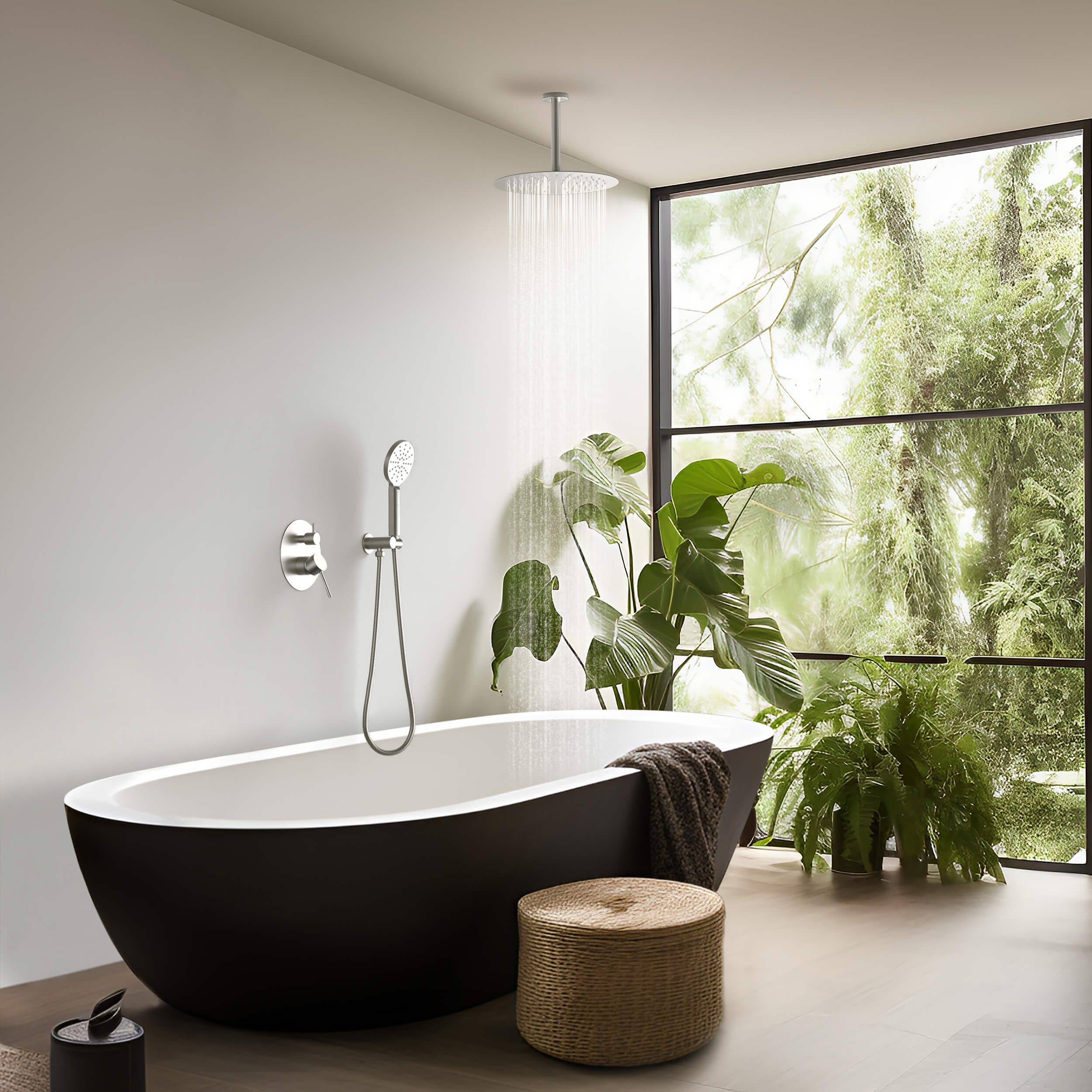 Halo Pressure Balanced 2-Function Ceiling Mount Shower System with Rough-in Valve - CSF-4008  - Shop at Home Craft Studio - 14