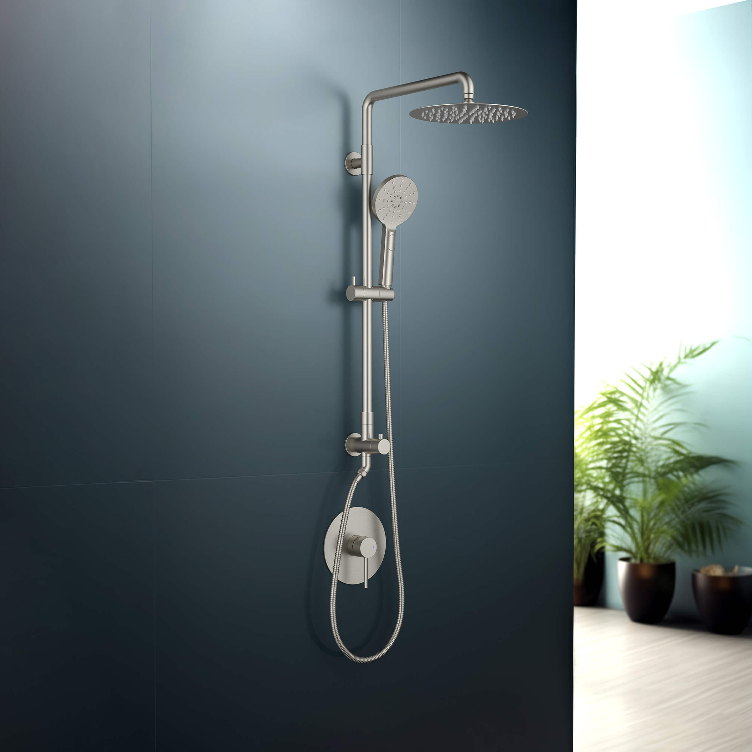 Halo Pressure Balanced 2-Function Wall Mount Shower Column with Rough In Valve - CSC-4103  - Shop at Home Craft Studio - 18