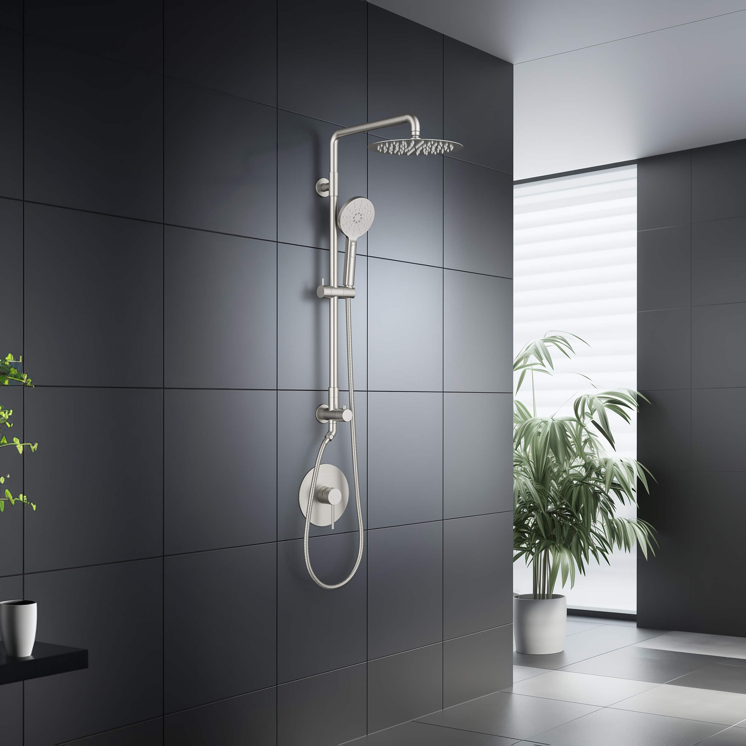 Halo Pressure Balanced 2-Function Wall Mount Shower Column with Rough In Valve - CSC-4103  - Shop at Home Craft Studio - 19