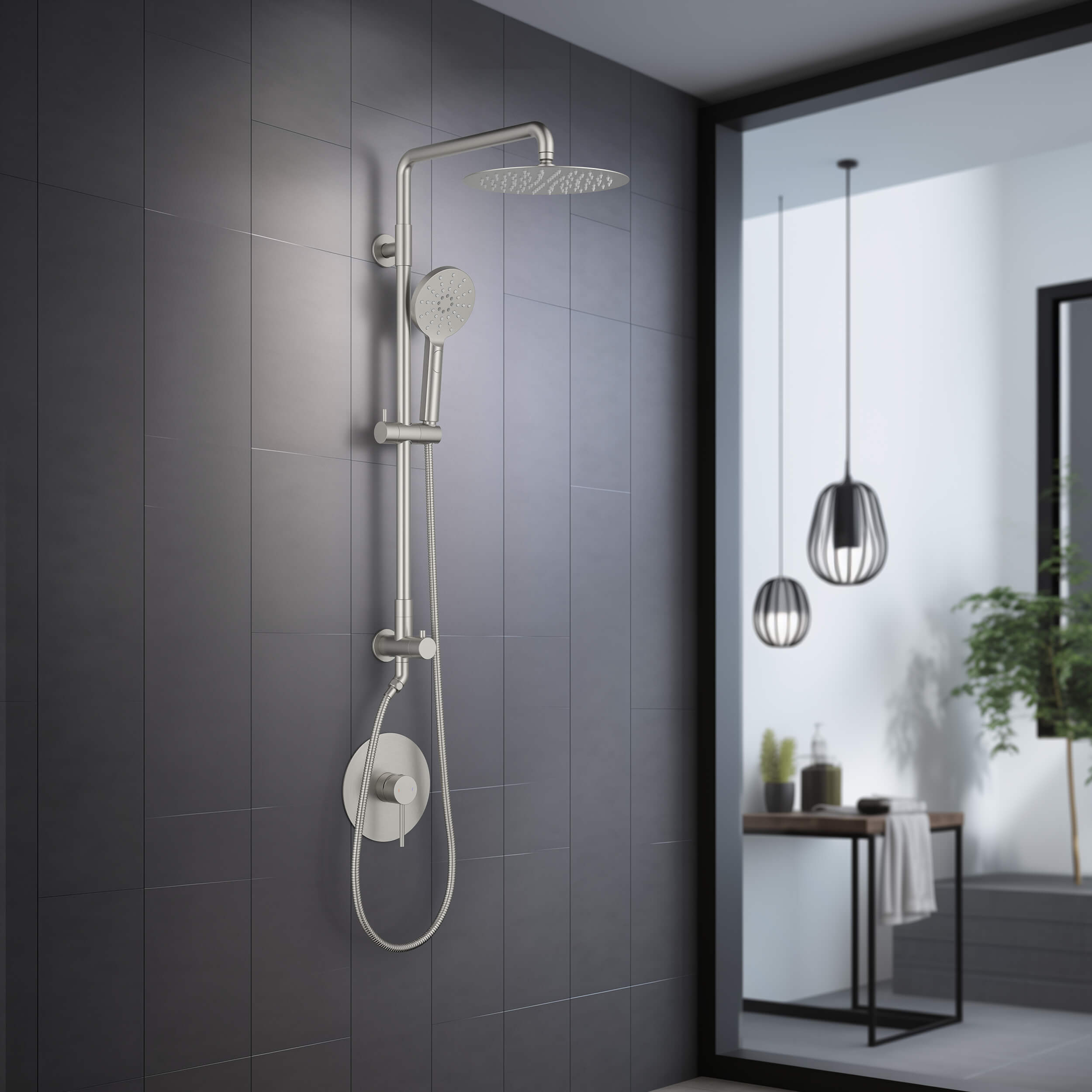 Halo Pressure Balanced 2-Function Wall Mount Shower Column with Rough In Valve - CSC-4103  - Shop at Home Craft Studio - 20