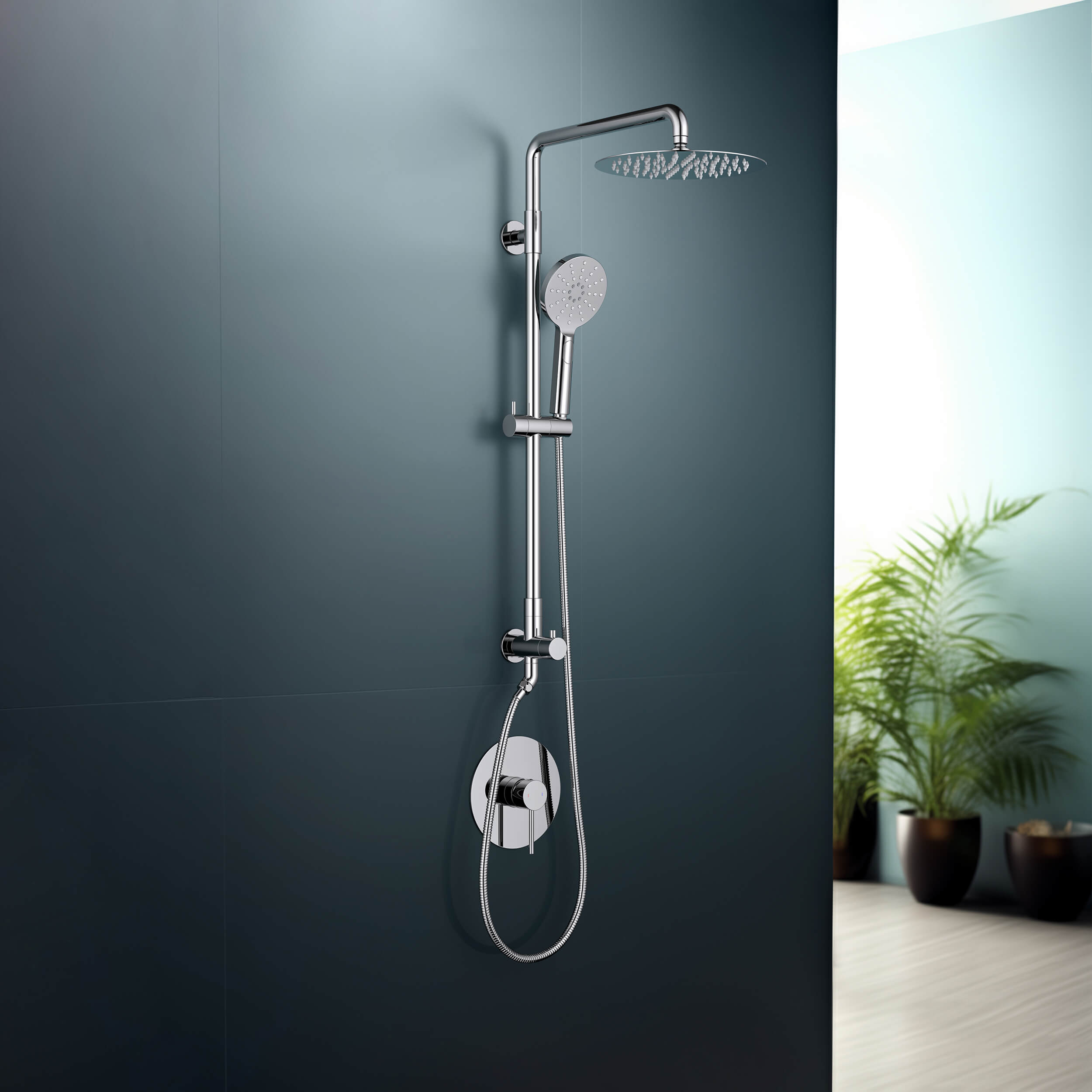 Halo Pressure Balanced 2-Function Wall Mount Shower Column with Rough In Valve - CSC-4103  - Shop at Home Craft Studio - 10