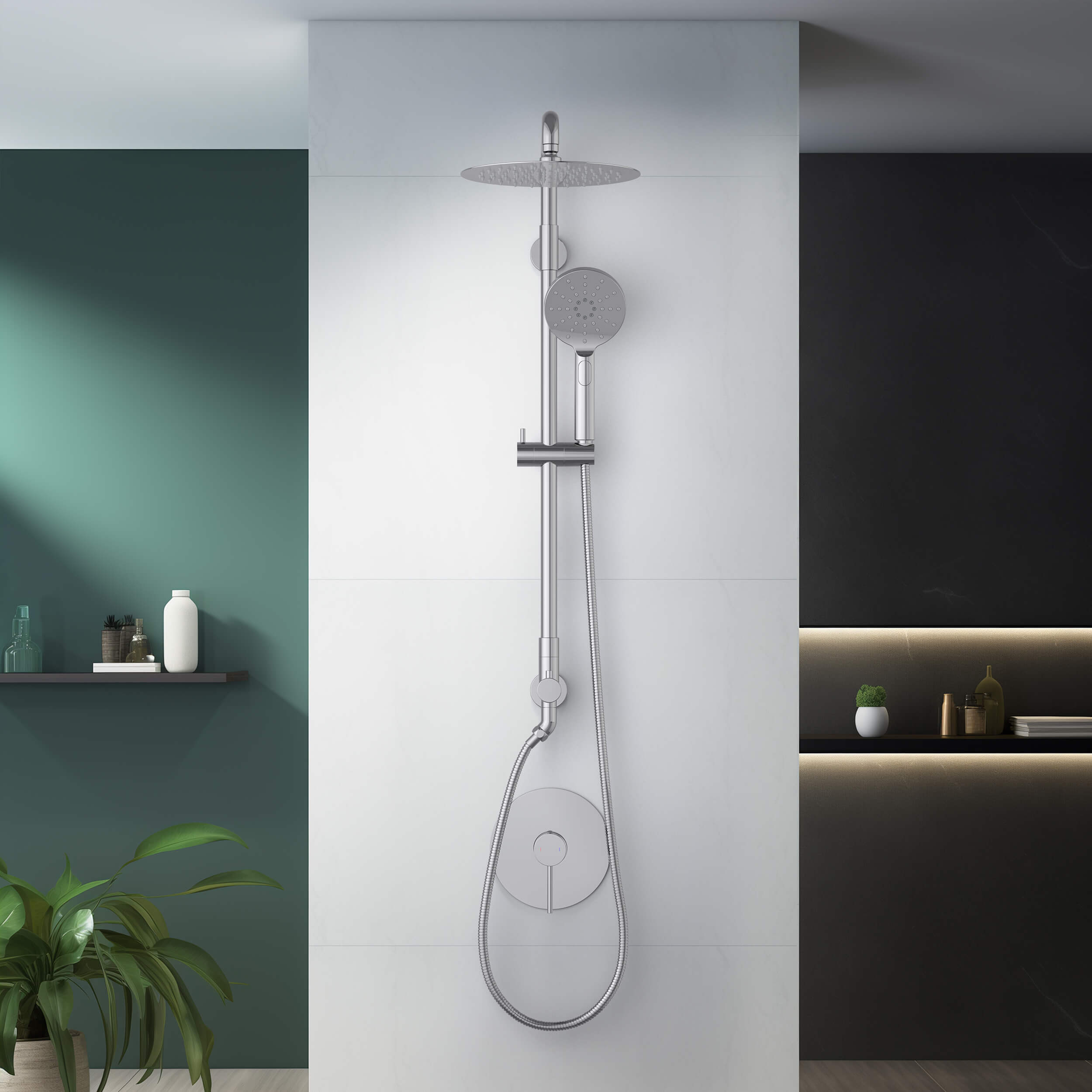 Halo Pressure Balanced 2-Function Wall Mount Shower Column with Rough In Valve - CSC-4103  - Shop at Home Craft Studio - 13