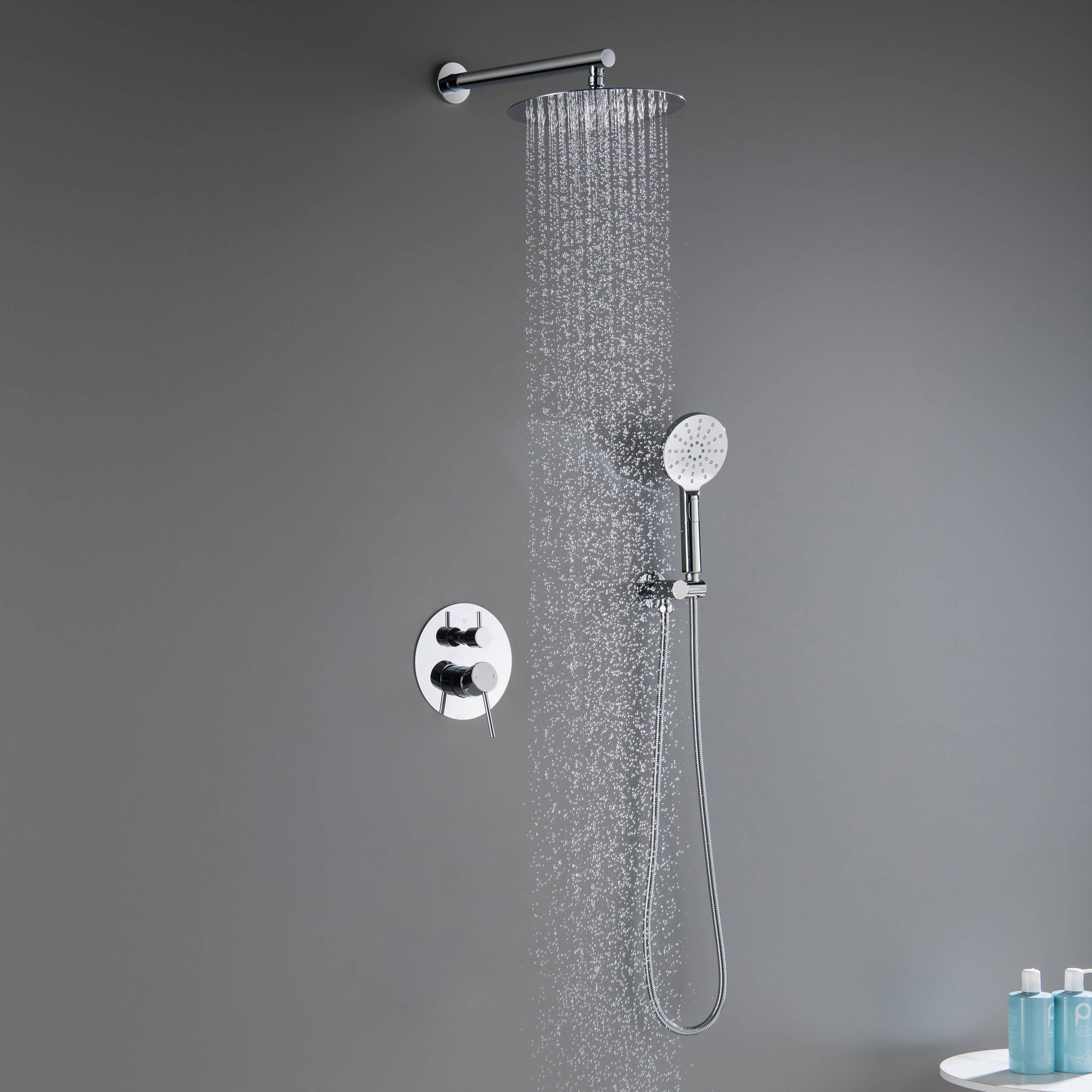 Halo Pressure Balanced 2-Function Wall Mount Shower System with Rough-in Valve - CSF-4003  - Shop at Home Craft Studio - 15