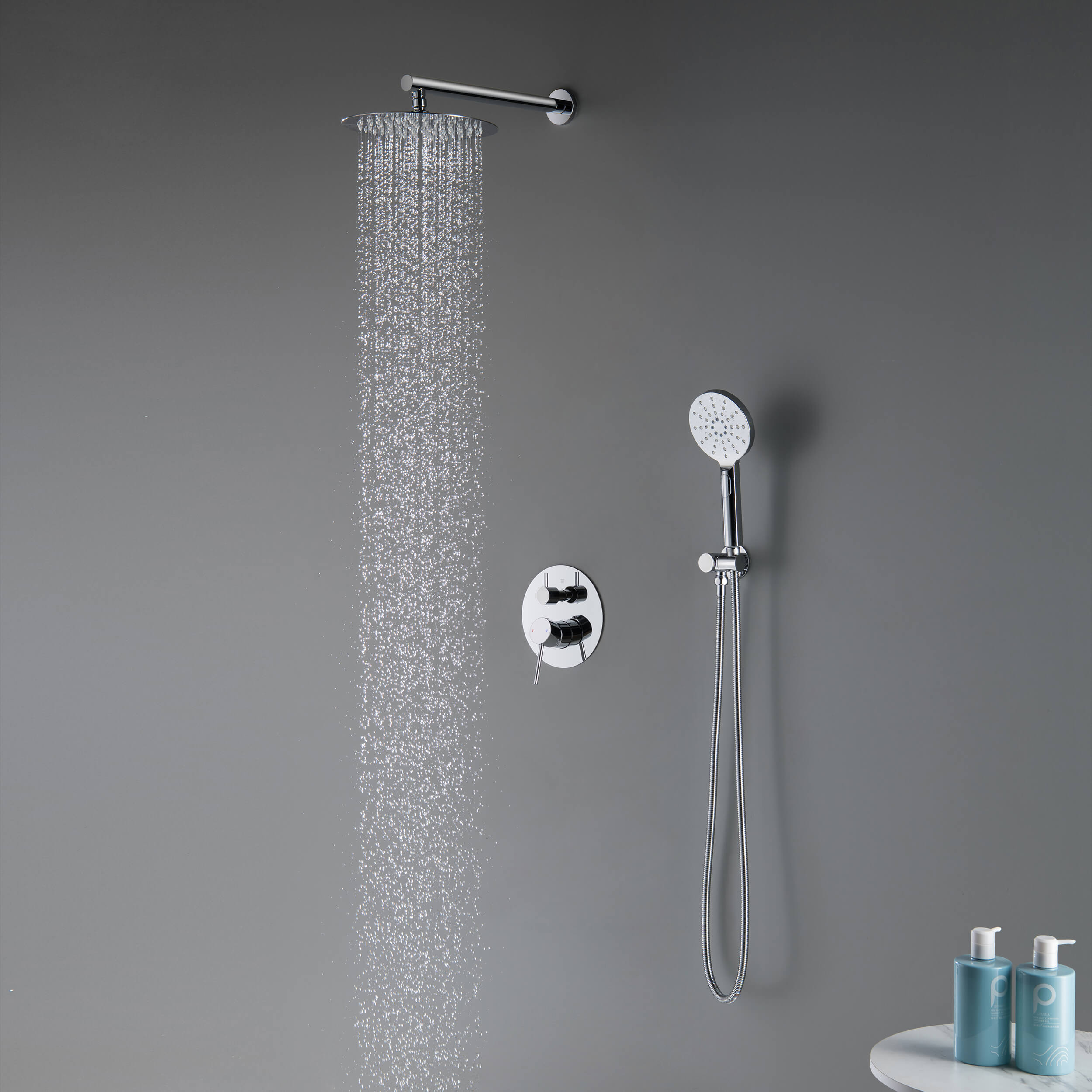 Halo Pressure Balanced 2-Function Wall Mount Shower System with Rough-in Valve - CSF-4003  - Shop at Home Craft Studio - 16