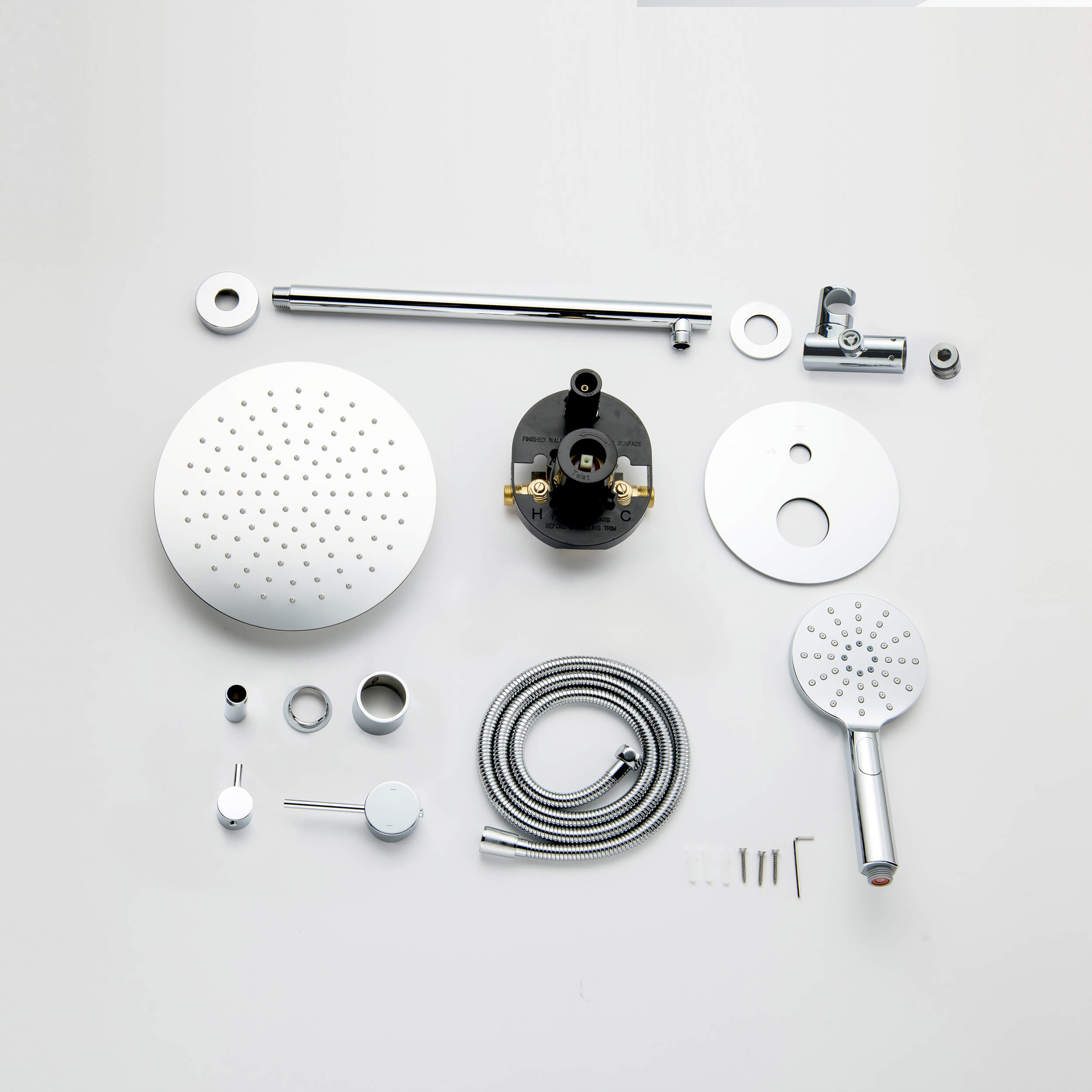 Halo Pressure Balanced 2-Function Wall Mount Shower System with Rough-in Valve - CSF-4003  - Shop at Home Craft Studio - 17