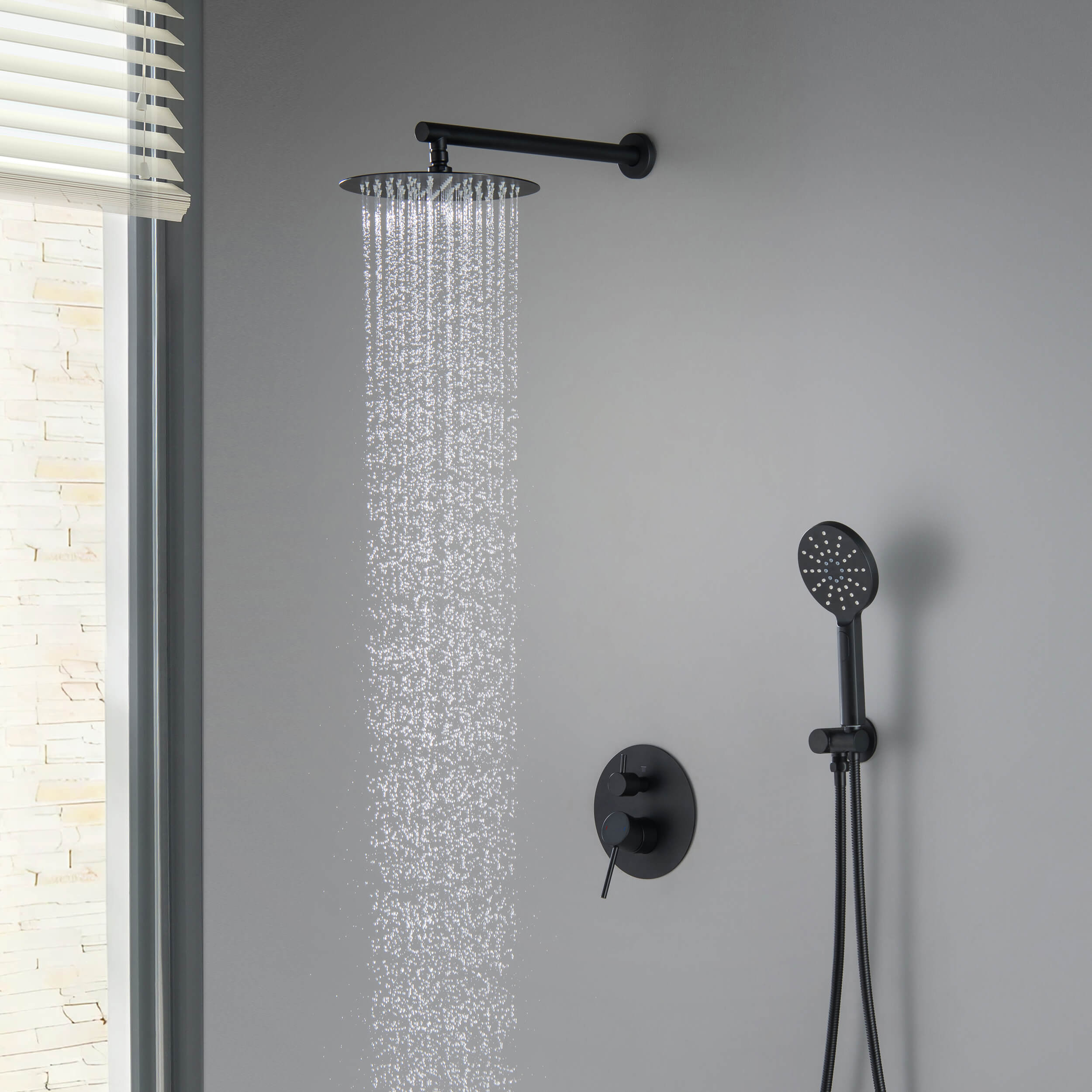 Halo Pressure Balanced 2-Function Wall Mount Shower System with Rough-in Valve - CSF-4003  - Shop at Home Craft Studio - 22