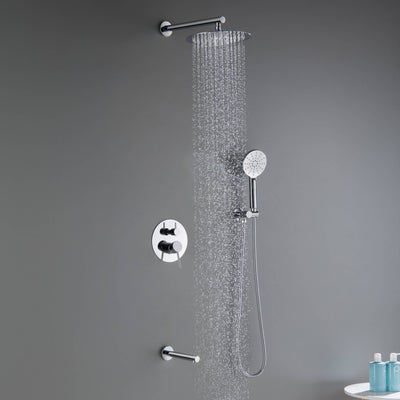 Halo Pressure Balanced 3-Function Wall Mount Shower System with Rough-In Valve - CSF-4004  - Shop at Home Craft Studio - 18