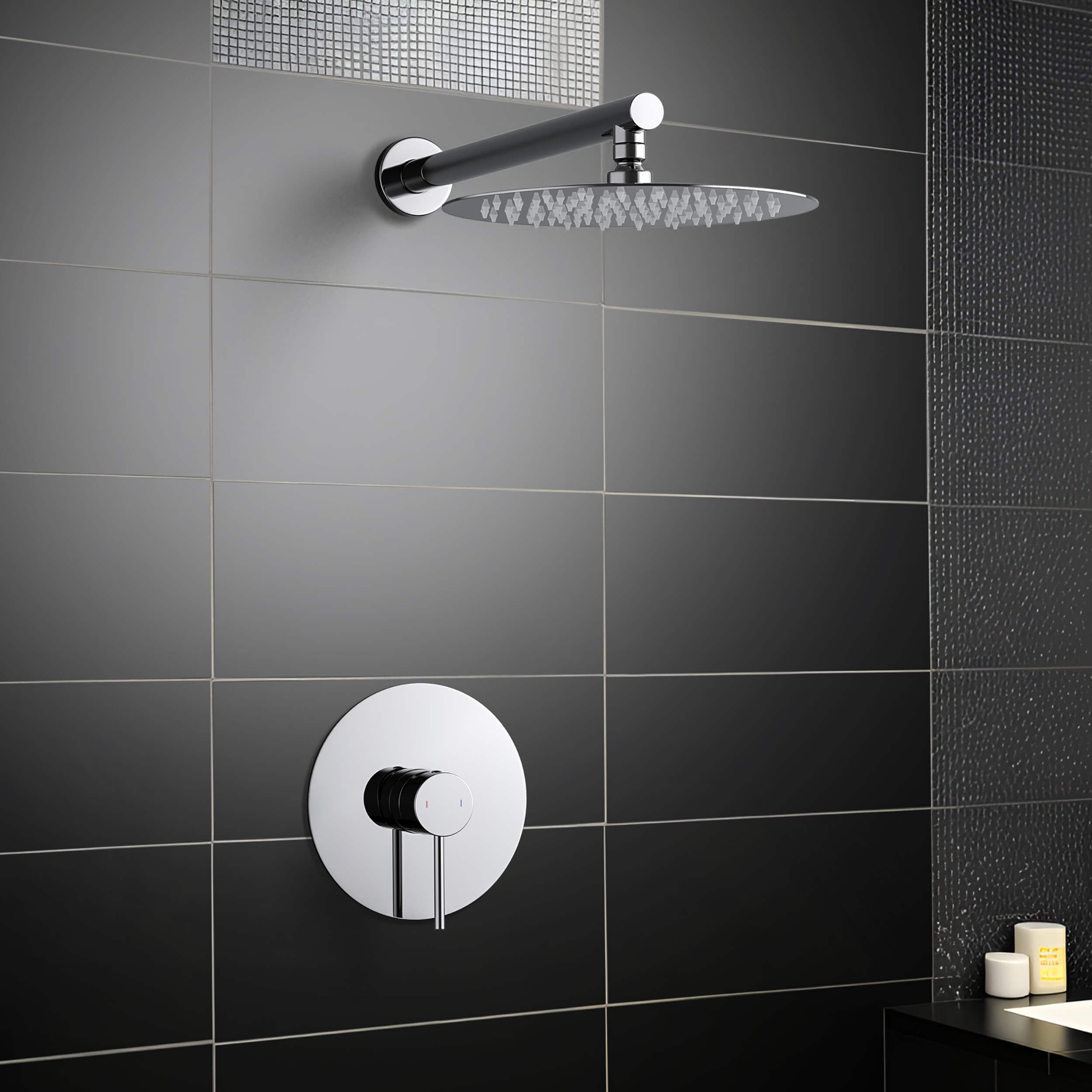 Halo Pressure Balanced Single Function Wall Mount Shower System with Rough-In Valve - CSF-4007  - Shop at Home Craft Studio - 12