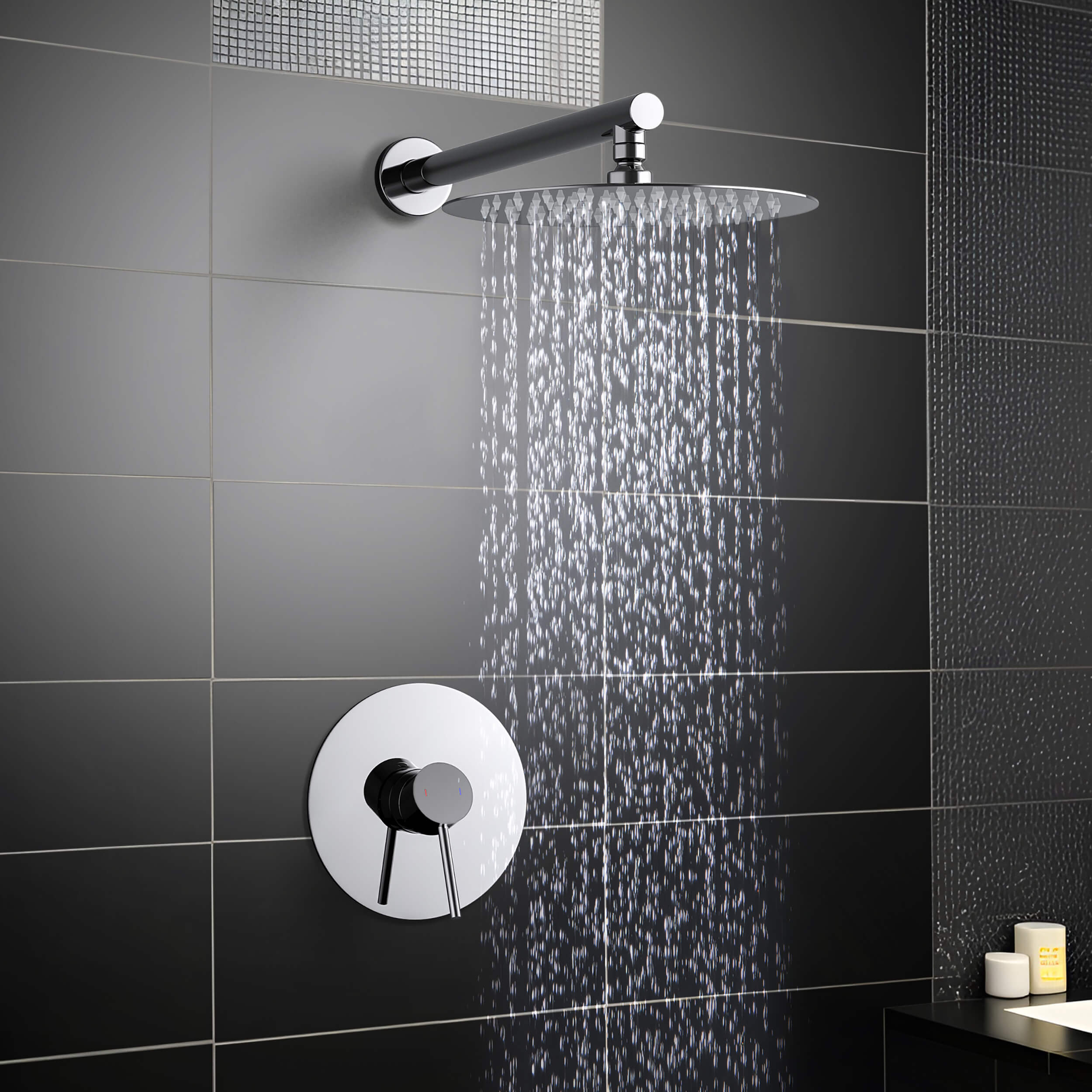 Halo Pressure Balanced Single Function Wall Mount Shower System with Rough-In Valve - CSF-4007  - Shop at Home Craft Studio - 13