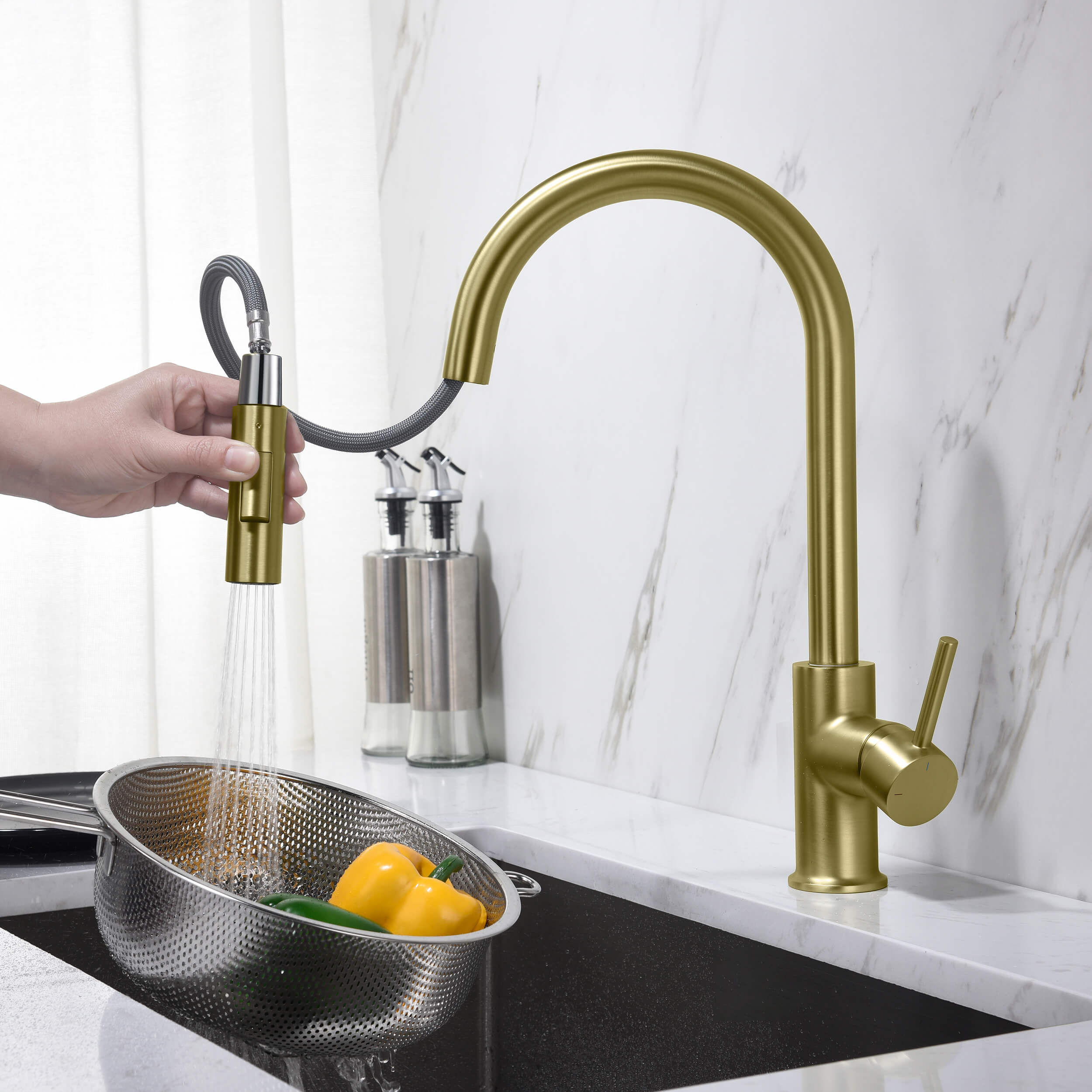 Halo Single Handle Pull Down Kitchen Faucet - CKF-2013  - Shop at Home Craft Studio - 6