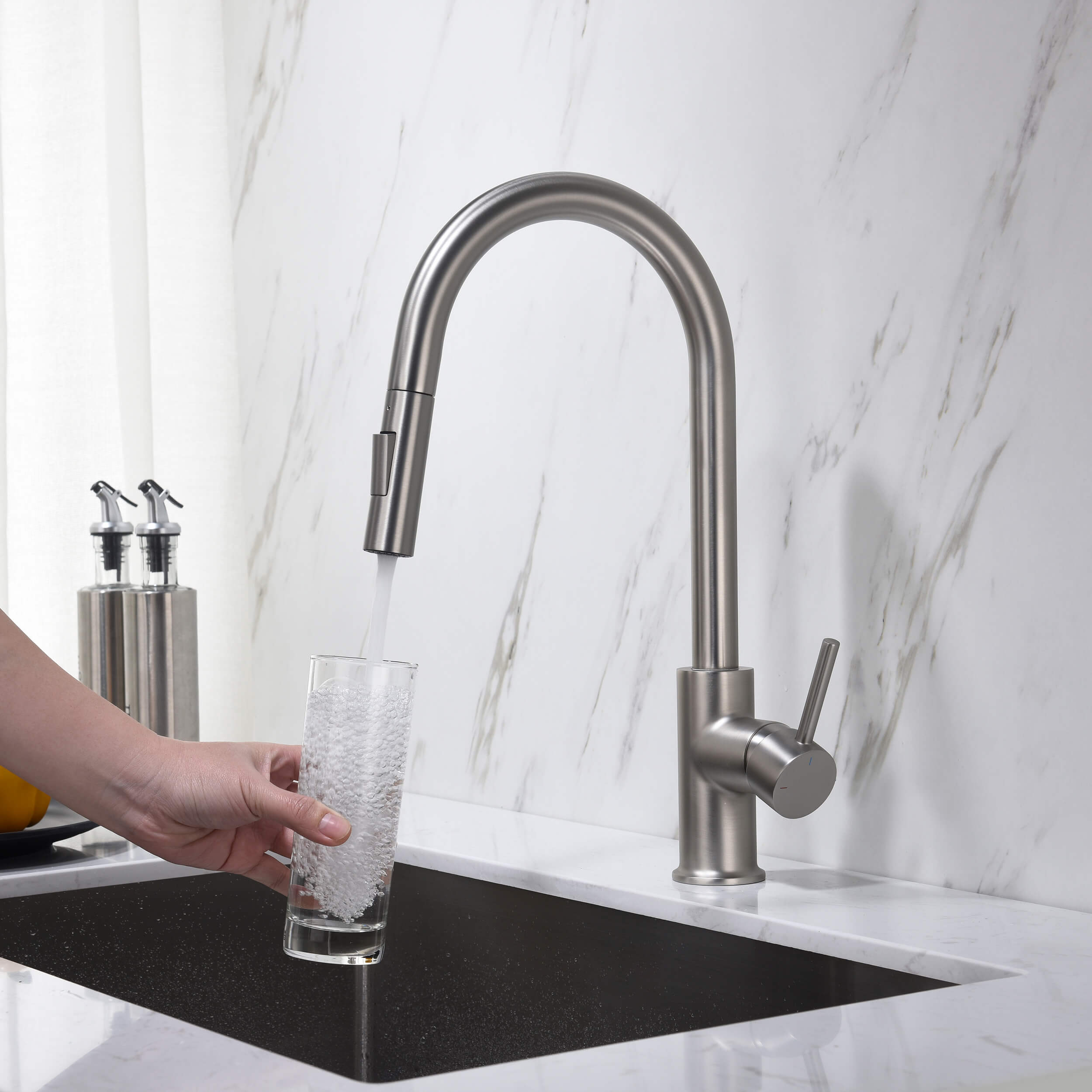 Halo Single Handle Pull Down Kitchen Faucet - CKF-2013  - Shop at Home Craft Studio - 12