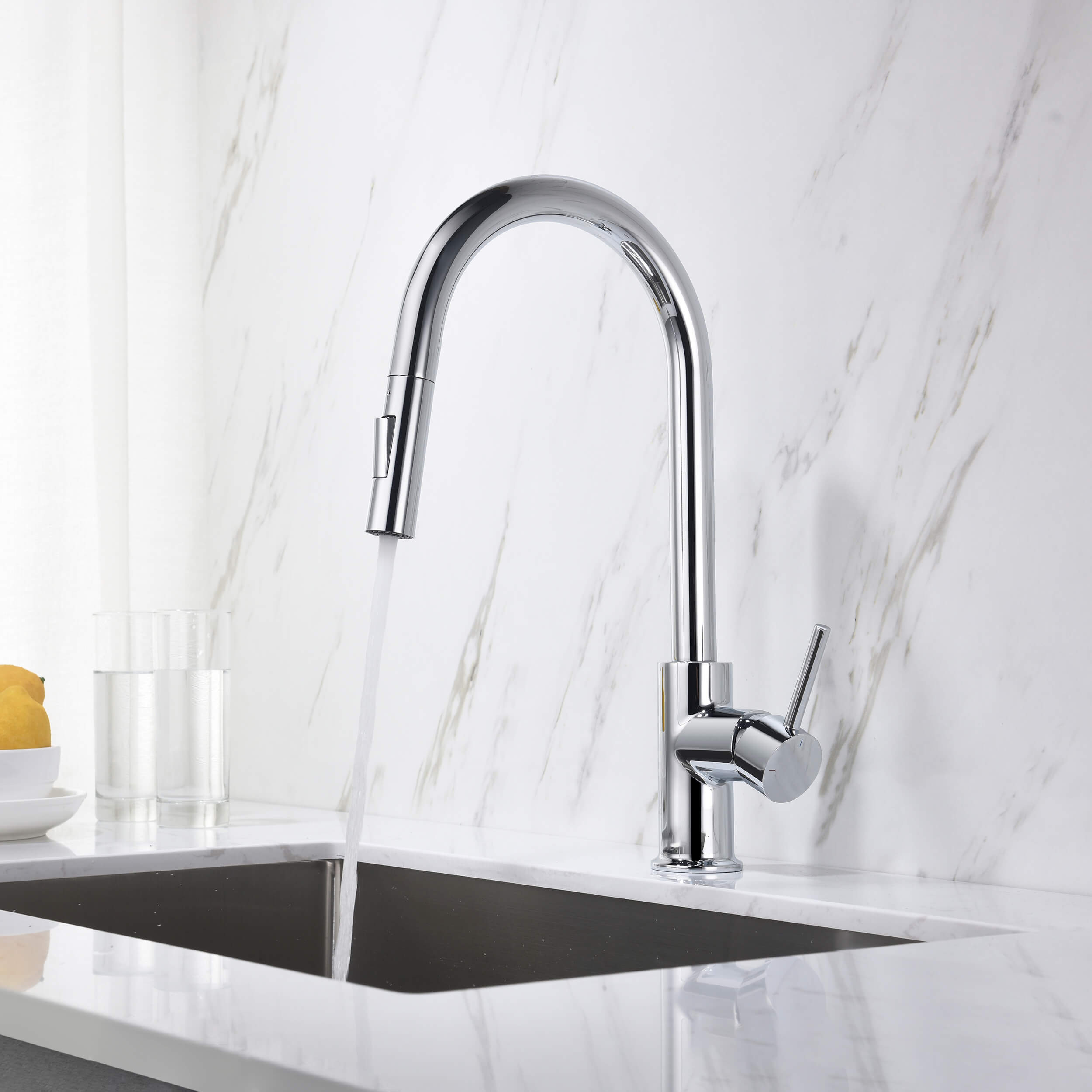 Halo Single Handle Pull Down Kitchen Faucet - CKF-2013  - Shop at Home Craft Studio - 22