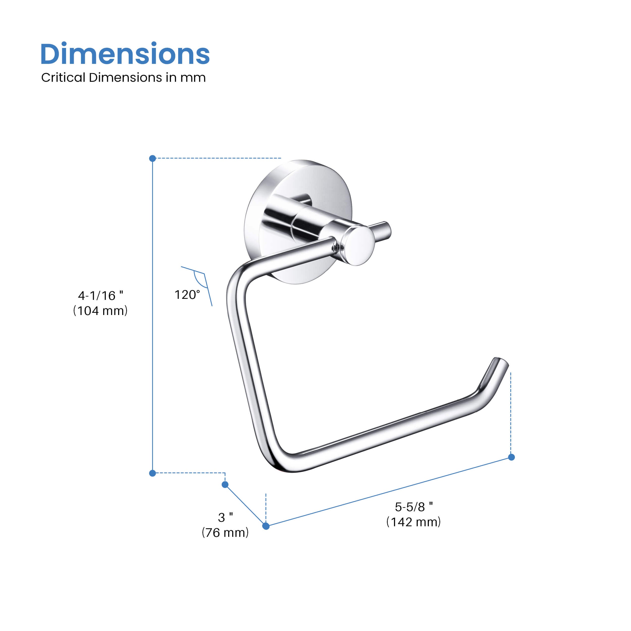 Halo Toilet Paper Holder - CBA-1405  - Shop at Home Craft Studio - 26
