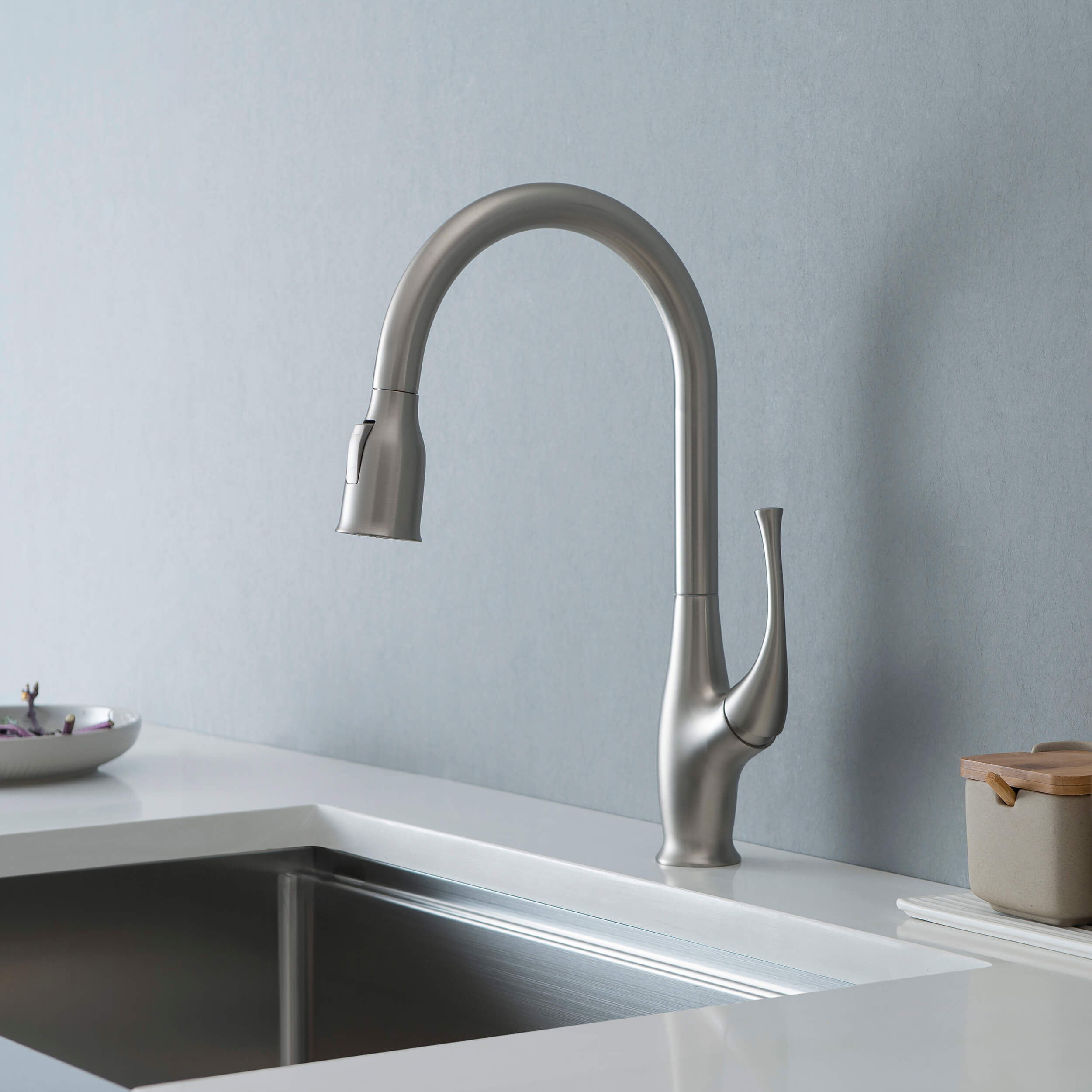 Kansas Single Handle Pull Down Kitchen Sink Faucet - CKF-2010  - Shop at Home Craft Studio - 3