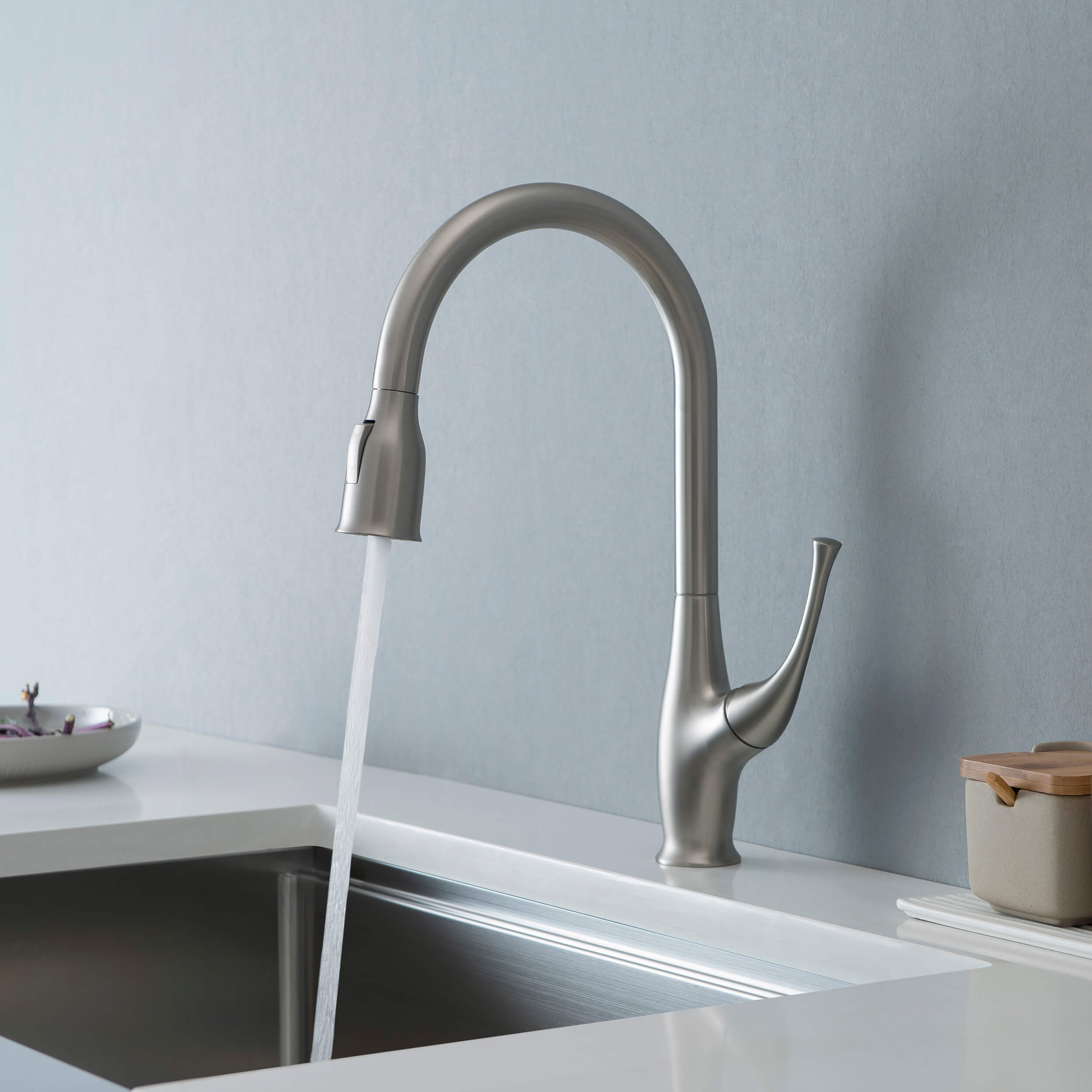 Kansas Single Handle Pull Down Kitchen Sink Faucet - CKF-2010  - Shop at Home Craft Studio - 5